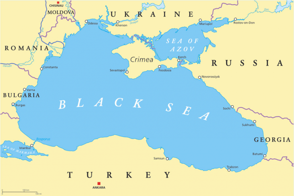 Map of black sea