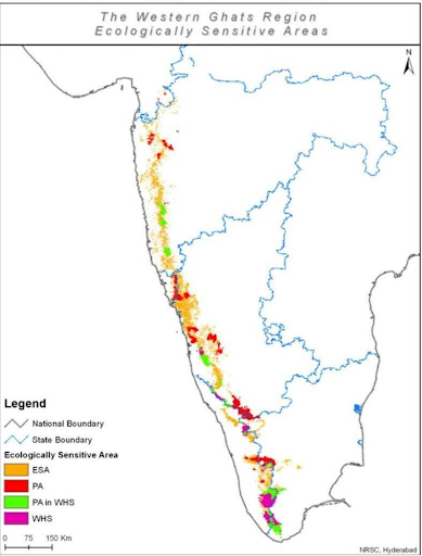 Western Ghats region Ecologically Sensitive Areas